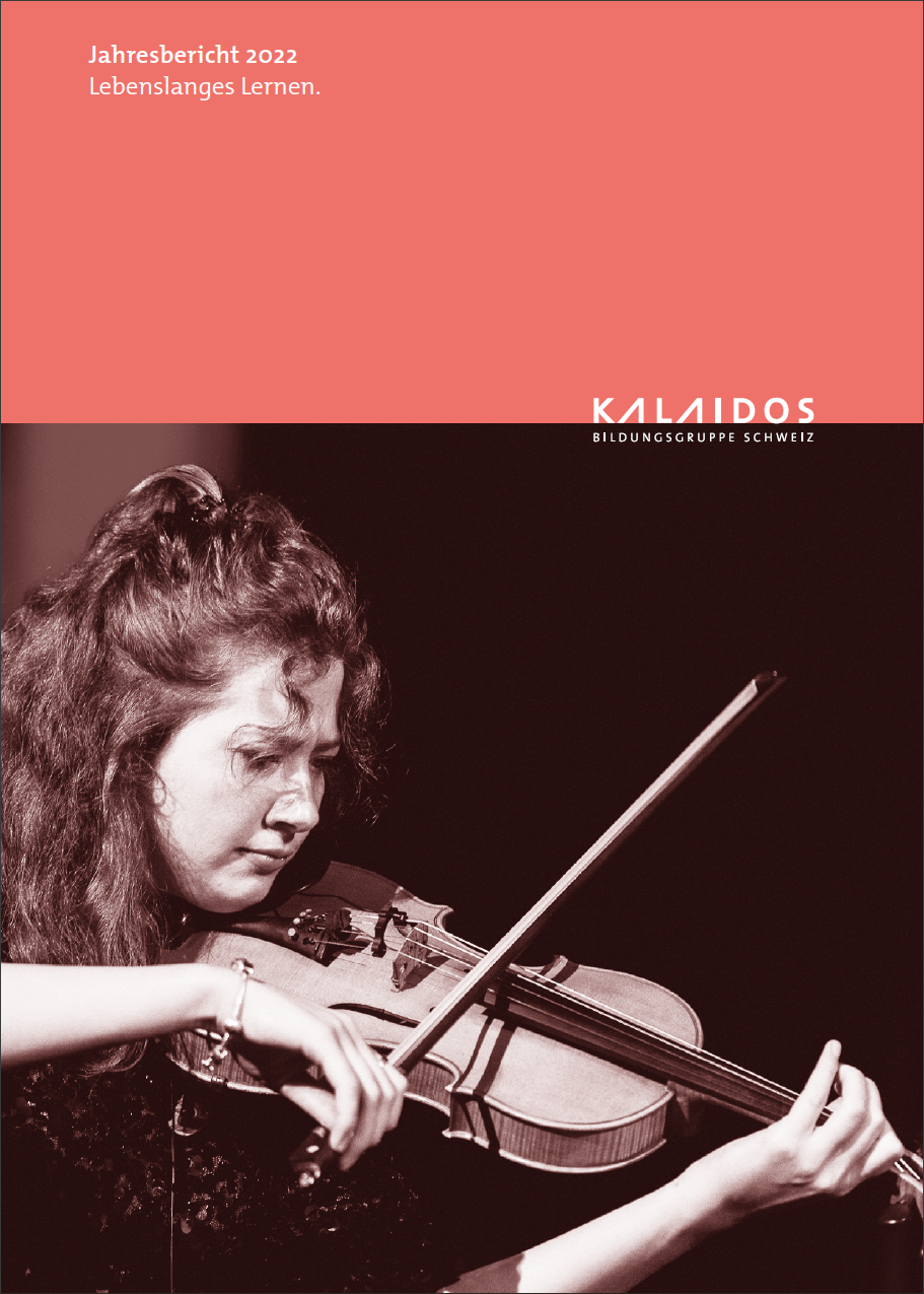 Frontpage annual report 2022 of the Kalaidos Swiss Education Group